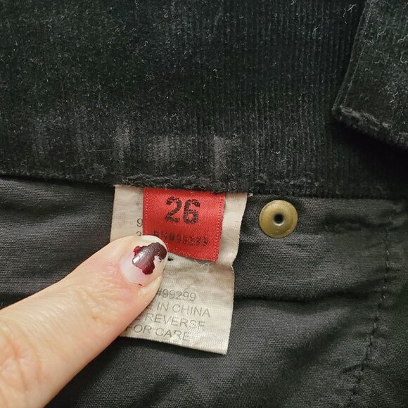 Anthropologie | Level 99 Women's Black Stretch Super Flare Corduroy Pants Sz‎ 26 - Picture 4 of 8